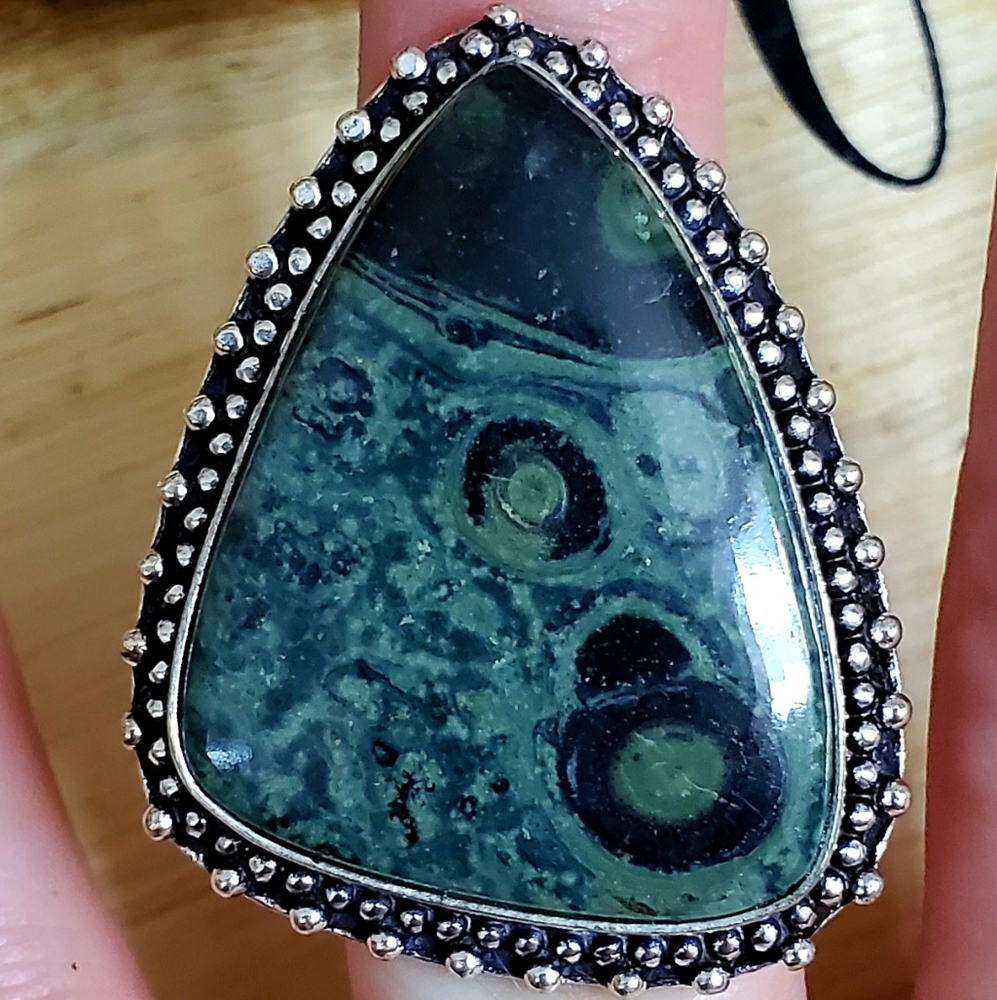 New Kambaba Jasper 925 Silver Ring.